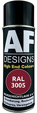 Alex Flittner Designs Rostschutzlack 4in1 RAL 3005 Weinrot Metall Schutzlack Spray Rostschutzfarbe Sprühdose
