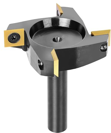 SpeTool Spoilboard Surfacing Router Bit 2-1/2 Cutting Diameter Slab Flattening CNC Router Bit 1/2 Inch Shank with ATS Coating Carbide Insert for Woodworking