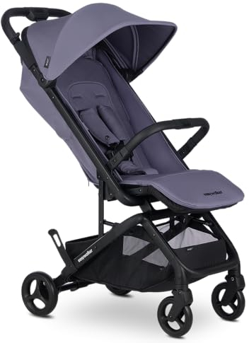 Easywalker Miley2 Buggy 0-22 kg, leicht, reisefreundlich, einfach zusammenklappbar, flugzeugtauglich, mit Transporttasche und Regenschutz, Autositz kompatibel - Beerenviolett