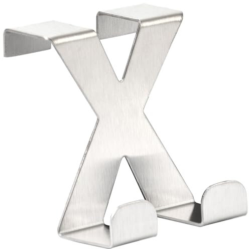 RICOO Appendino da Porta, MH031S in Acciaio Inox, Elegante e Multifunzionale, Senza Foratura, 6x5x4,5 cm, Argento, Ideale per Bagno, Cucina, Camera