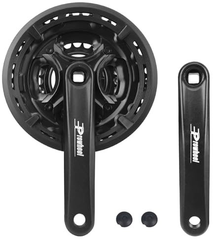 MEGHNA Fahrrad Kurbelgarnitur 42-34-24 Zähne für 3x6/7/8-Gang Fahrrad 170mm Kurbel für Mountainbike Schaltung Square Taper