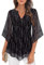 Womens Dressy Casual 3/4 Sleeve Chiffon Blouses for Women UK Double Layered Business Tunic Shirts Lightweight Mesh Blouses Trendy Flattering Tops for Office Business Work