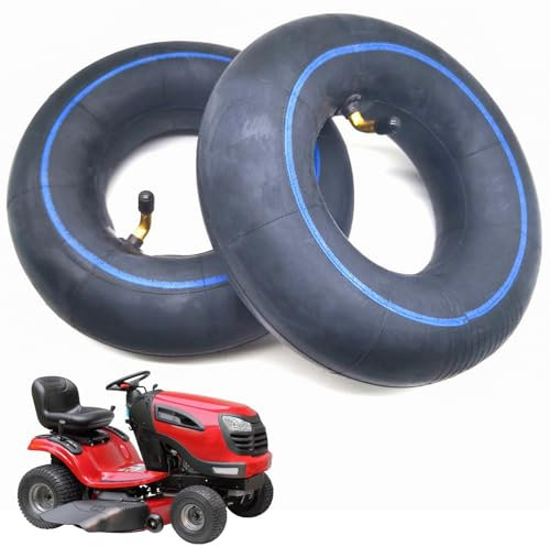 Lot de 2 chambres à air de rechange, 13 x 5,00-6, pour brouette, compatible avec tondeuse autoportée, remorque de jardin, valve coudée, tracteur de pelouse