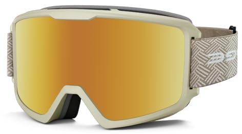 Skibrille Damen und Herren Snowboardbrille Doppel-Objektiv OTG UV400 Schutz Anti-Beschlag Winddicht Ski Schutzbrille Helmkompatibel für Skifahren Motorrad Fahrrad Skaten