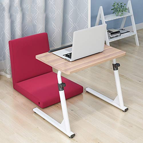 Tavolo pieghevole in altezza regolabile per comodino, divano o scrivania per apprendimento, colore rovere, portatile e comodo tavolo da spuntino