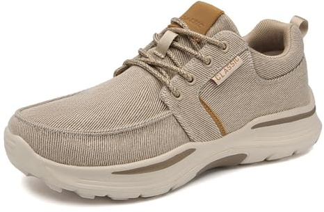 Baskets À Enfiler Pour Hommes Chaussures Diabétiques Chaussures De Course Chaussures Hallux Valgus Pour Pieds Gonflés, Antidérapantes Chaussures De Randonnée Chaussures Orthopédiques,Khaki-43 EU