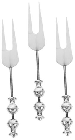 VERDANVERSE 3 Pezzi forchetta da frutta forchette di ostriche forchette sottaceto di forchette di pesce forchette da aperitivo Foregne da cucina Fork di Oyster Lega di zinco Argento