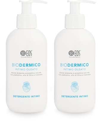 EOS NATURA Biodermico Intimo Oleato – Detergente Intimo Naturale, Protettivo e Idratante – Lenitivo con Prebiotico, Olio di Oliva e Calendula – Igiene Intima Quotidiana di Tutta la Famiglia 300 ml (2)