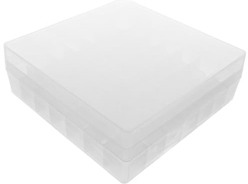 NUOBESTY Scatola Porta Fiale in Plastica Trasparente con 49 Scomparti da 3 Ml Contenitore per Provette con Sigillatura Sicura e Coperchio Organizzatore Componibile per Conservazione
