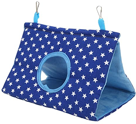 QANYEGN Tienda Colgante para Pájaros, Casa Nido para Pájaros Cálida para El Invierno, Cama Triangular Cómoda para Dormir para Loros con Ganchos para Loros, Periquitos, Cacatúas, (Tipo 2)