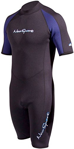 NeoSport Men's and Women's 3mm Short Wetsuit - Scuba Diving, Snorkeling and Water Sports - Comfort, Flexible and Anatomical Fit - Internal Key Pocket and Adjustable Collar