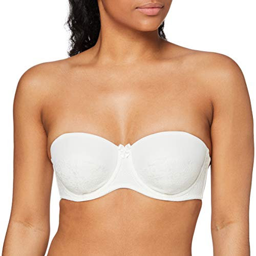 Charnos Women's Superfit Lace Strapless Bra, Off-White (Ivory), 30G