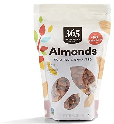 365 by Whole Foods Market, Roasted And Unsalted Almonds, 16 Ounce