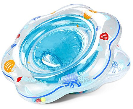 OFKPO Bouée Bébé, Flotteur de Natation Gonflable, Siège de Piscine Réglable Collier Gonflable pour Enfants Bébé