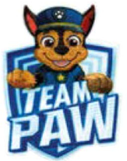 Mono Quick Paw Patrol Applikationen, Bügelbild, Patch, Aufnäher, Chase Skye Marshall Rocky Team (18151 - Chase Team)