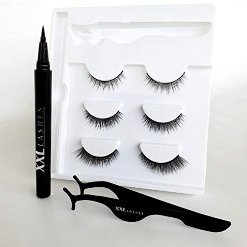 Kit penna per eyeliner adesivo magico, combina entrambi: eyeliner e colla per ciglia in un unico prodotto - eyeliner appiccicoso, penna adesiva per eyeliner (Quotidiano)