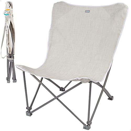 AKTIVE 62638 - Fauteuil Pliant extérieur Camping, Plage, Jardin, 78 x 76 x 90 cm, avec poignée de Transport, supporte jusqu'à 115 kg, chaises Pliantes, Chaise extérieure, Camping