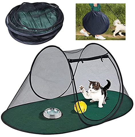 Tenda per Gatti Tende per Gatti Pieghevoli Portatili per Esterno, Cuccia per Gatti a Scomparsa Al di Fuori del Recinto per Animali Domestici per Gatti da Interni, per Il Campeggio del Balcone del Cort