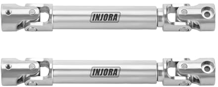 INJORA Stainless Steel Drive Shaft D-Shaped Hole Driveshaft for FMS FCX18 LC80 Upgrade 1/18 RC Crawler
