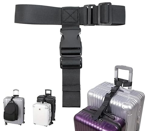 Sangle Valise Voyage Bagage Réglables - Valise Sac Ceinture Réglable Bungees avec Boucles, Sangles de Bagages Personnalisées, Fixation de Voyage Réglable et Portable, Voyage Robuste