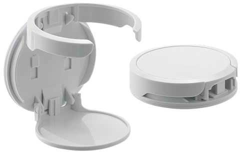Soporte plegable para bebidas, 2 unidades, soporte de pared sin taladrar, soporte para botellas de agua, montaje en pared para almacenar bebidas y café con un diámetro máximo de 8,3 cm