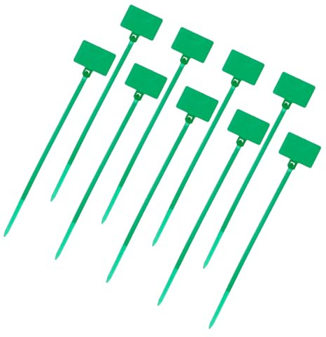 QUARKZMAN 100 Pcs Étiquettes De Câble Marqueurs, Étiquettes Attaches Câble Nylon 4.3 Pouces Auto-Bloquantes Étiquettes Fils Pour Organisation Marquage, Vert