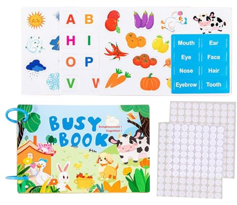 Libro di attività per bambini | Giocattolo cognitivo educativo, libro di apprendimento sensoriale per bambini – per il tempo di gioco, per bambini, intrattenimento, curiosità, piacere a casa e