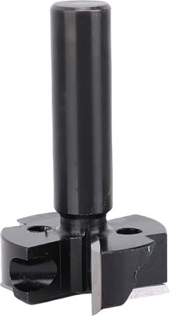 Fabater Mèche de Routeur de Surface Professionnelle pour Spoilboard, Raboteuse en Carbure à 4 Ailes pour le Traitement des Rainures et des Bords, Outil de Travail du Bois à Tige Ronde 1/2