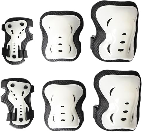 Knee Pads for Kids Protective Gear Set, Adjustable Knee and Elbow Pads for Children, Knee Pads Set with Night Glow Design, Suitable for 3-8 Years Old, Roller Skates, Cycling, Skateboard