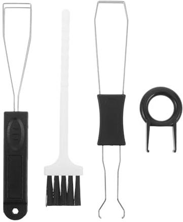 DOITOOL Kit Extracteur de Touches Métalliques pour Clavier Mécanique, Outil de Retrait des Commutateurs, 4 Pièces Noires avec Brosse Métallique, Accessoire Compact pour Réparation