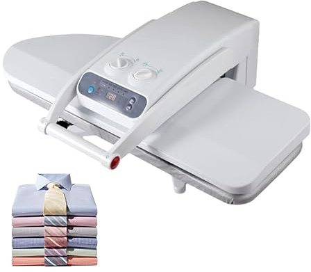 Prensa de planchado a vapor de 1400 W con controles digitales, 5 ajustes de tela, temperatura ajustable, protección contra sobrecalentamiento para hogar y oficina, 80 x 31 cm
