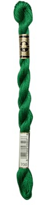 DMC 115 5-700 Pearl Cotton Thread, Bright Green, Size 5
