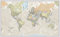 Maps International Groß Weltkarte Poster - Klassisches Weltkartenposter - Laminiert - 201 x 116,5 cm - Klassische Farben