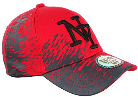 Hip Hop Honour Casquette Enfant Rouge et Grise City Baseball Tendance Noryk de 7 à 11 Ans - Garçon