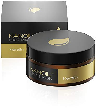 Haar Maske mit Keratin Nanoil Keratin Hair Mask 300ml - professionelle Pflege für geschädigtes Haar, die Maske regeneriert und stärkt geschädigtes Haar