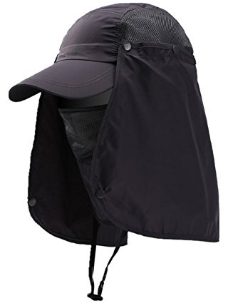 Casquette Baseball Homme Femme Chapeau de Soleil Intégrale Anti-UV Protéger Cou Visage 3 en 1 Chapeau Visière Respirant Séchage Rapide Cap de Sport Plage Voyage Randonnée Chasse Vélo