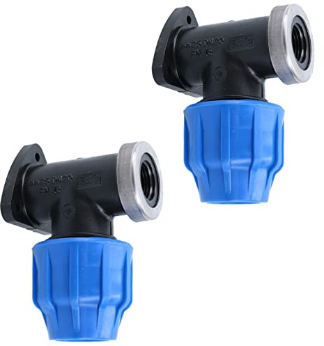 25 mm x 1/2 MDPE codo de pared exterior grifo roscado conector curva 2 unidades