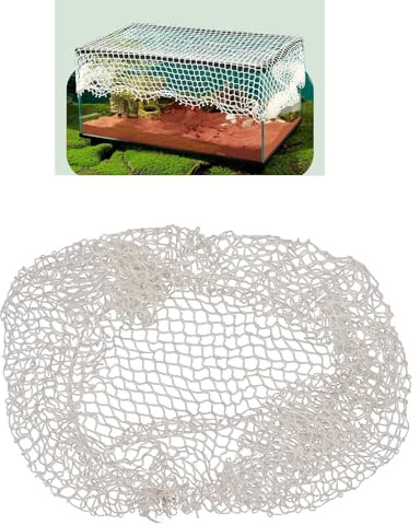 Aquarium Escape Proof Net Reptile Tank Cover Clear Mesh Netting Terrarium Lid for Fish Tank Anti-Jump Screen Cat-Proof Barrier with Elastic Stretch