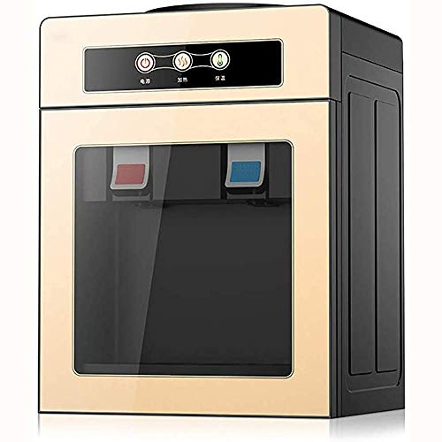 KANBUN - Dispensador de agua de oficina inteligente multifunción de 220 V, fuente de bebida eléctrica fría/caliente/hielo, para dormitorio de oficina en casa, ahorro de energía, regalo amarillo