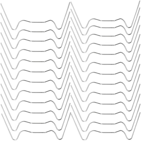 SUIOPPYUW 25x Edelstahl Gewächshaus E Clips, einfache und vielseitige Verwendung für Glasscheiben, Gewächshauszubehör, Gewächshaus Glasclips, Weiß, 25 Stück, W Nägel