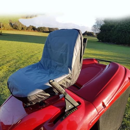 Fundas universales impermeables para asiento de tractor, funda de asiento para cortacésped, cubierta para cortacésped, cubierta para cortacésped, granja grande de hasta 15 pulgadas de alto (gris)