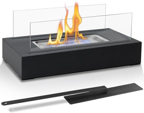 Gkumgwo Chimenea de mesa, Hogar de interior de mesa,Chimenea interior rectangular con de cuatro lados - Cuenco de chimenea, máquina de Smores portátil para fiestas agradables, reuniones