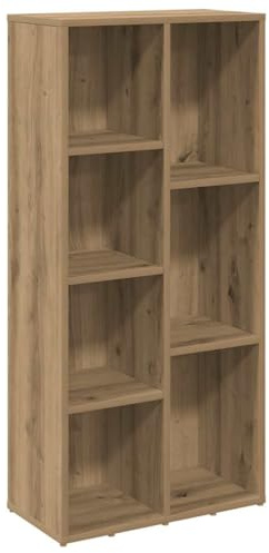 vidaXL Bibliothèque chêne Artisanal 50x25x104 cm, bibliothèque, Meuble à Livres, Armoire de Rangement, étagère à Livres, étagère de Rangement