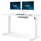 kowo Glass Electric Standing Desk with Drawers & USB C Hub 140 X 60cm, Height Adjustable Desk, Sit Stand Stand Up Computer Desk For Home Office