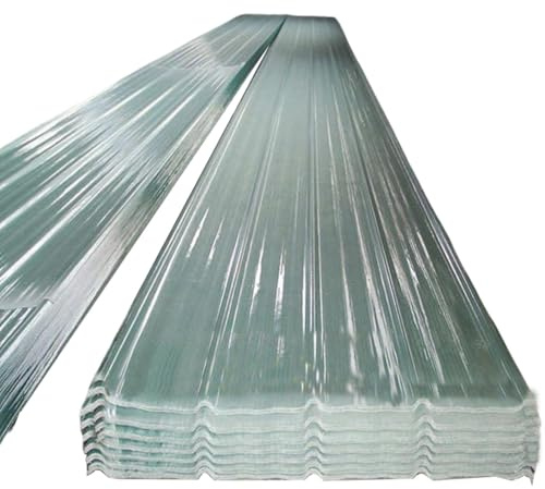 2.0 mm Pannelli Tetto Trasparente, Lamiere per Copertura, Lamiere Ondulate Antipioggia, Lastra di Copertura, Pannelli da Tetto, Resistente alle Intemperie(35x28in=0.9x0.70m-2.0mm)