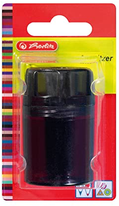 Herlitz Dosenanspitzer rund mit Spanfang, 1 Stück auf Blisterkarte