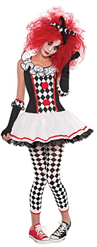 amscan 997007 Adults Harlequin Honey Halloween Fancy Dress Costume (UK Dress Size 8-10)