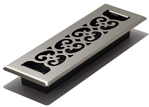 Decor Grates SPH210-NKL Golvgaller, 5 x 25,4 cm, borstad nickelfinish.