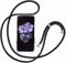 Funda con Cuerda para OPPO Find X5, Funda con Cadena para Teléfono Móvil con Correa Ajustable Transparente TPU Silicona Carcasa con Collar de Cordón Funda con Cordón de Colgar,Negro