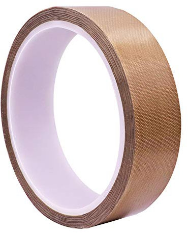 SMINKA Amazi Teflon Tape,High Temp Glass Fiber Tape,Chemical-Resistant Tape,Anti-Static Insulation Adhesive Tapeand Resistant to 300℃ Tape for Industrial Mold (25mmX10m)